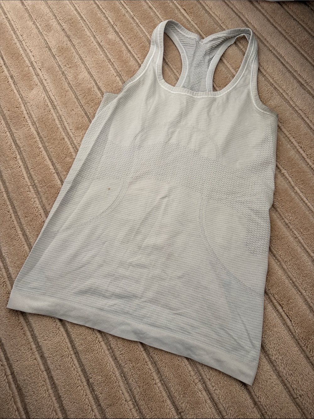 Lululemon Seamless Racerback Tank Top - Light Gray